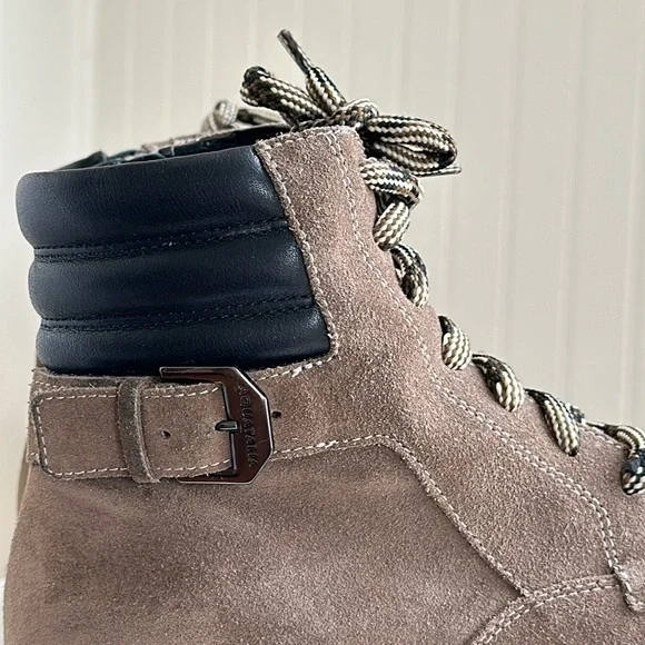 Aquatalia Mayra Suede Calf Weatherproof Lace-Up Boot